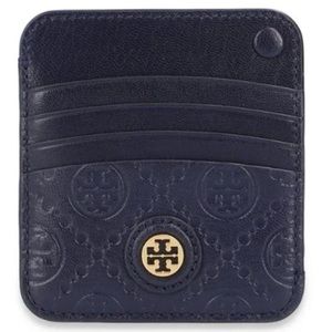 Tory Burch T Monogram Leather Card Case Wallet